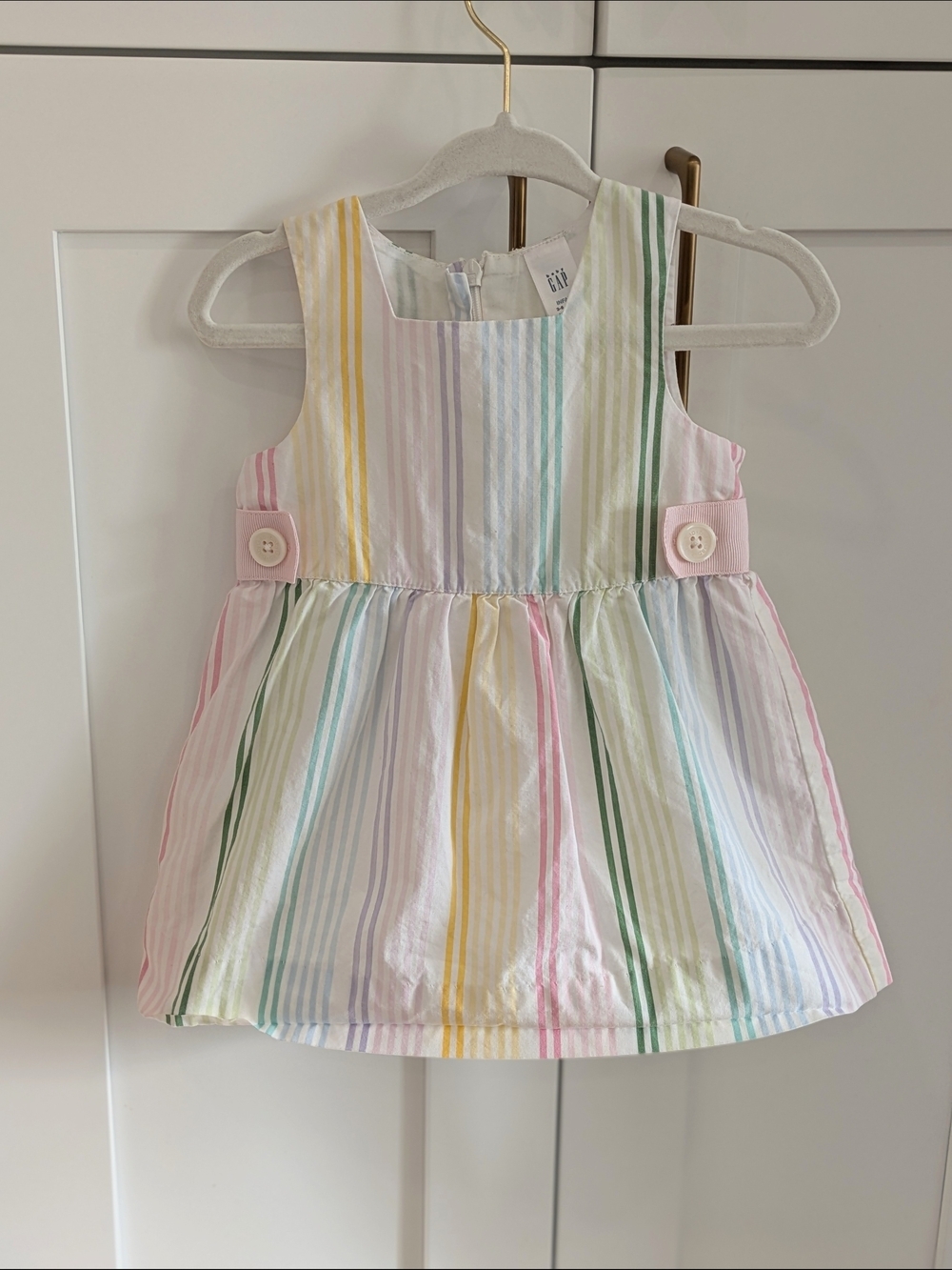 GAP Pastel Rainbow Stripe Baby Dress
